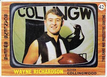 1967 Scanlens VFL #42 Wayne Richardson Front